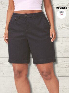 Dockers Bermuda Shorts – Size 14 – Navy – Classic Casual